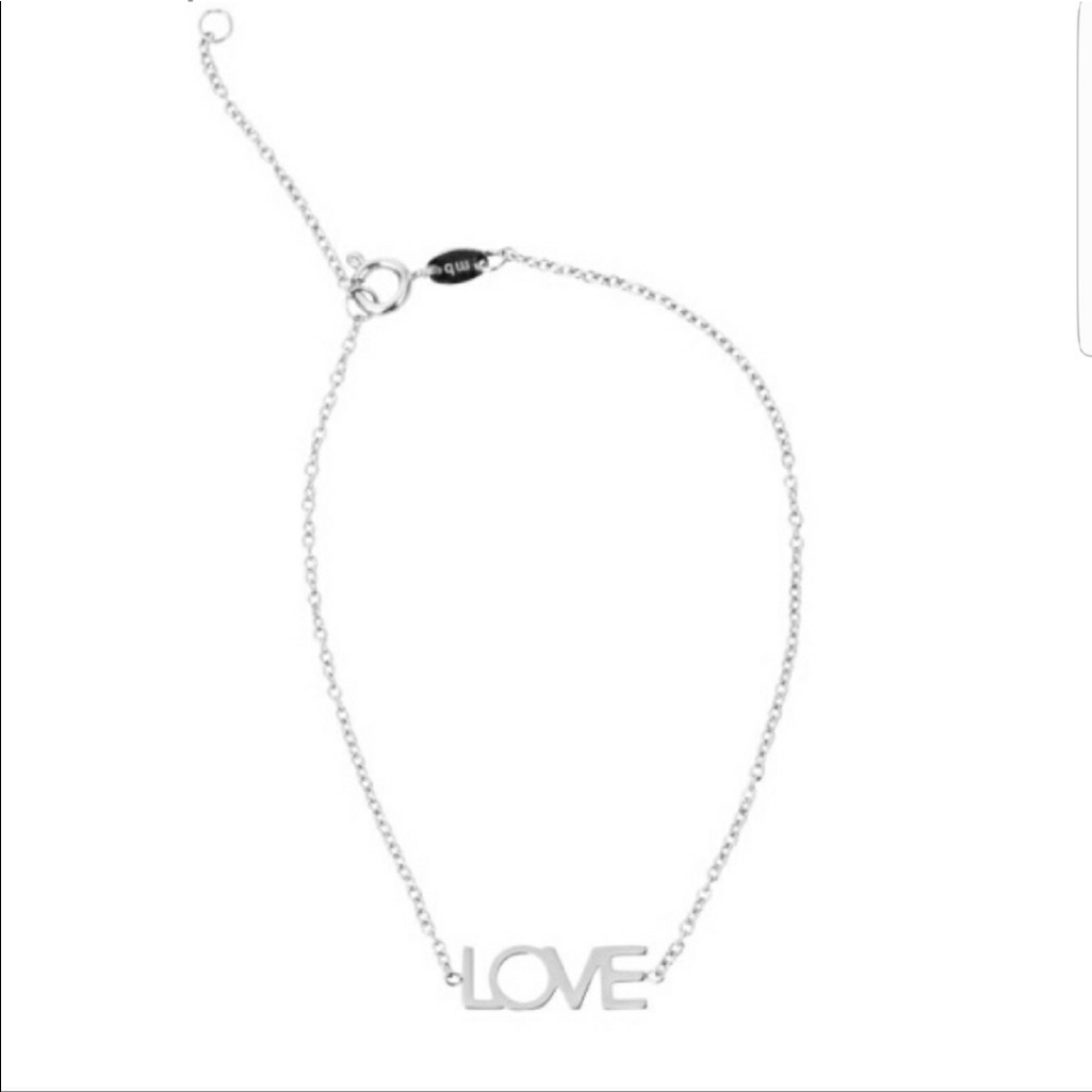 Nwt Maya Brenner Silver-Tone “Love” Bracelet From Fff — image 2 of 8